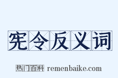宪令反义词是什么意思的图片